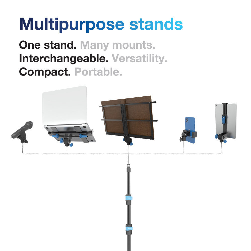 Mic Stand  MT12 Tripod Type With Collapsible Base & Telescopic Boom Capacity 5 Kgs