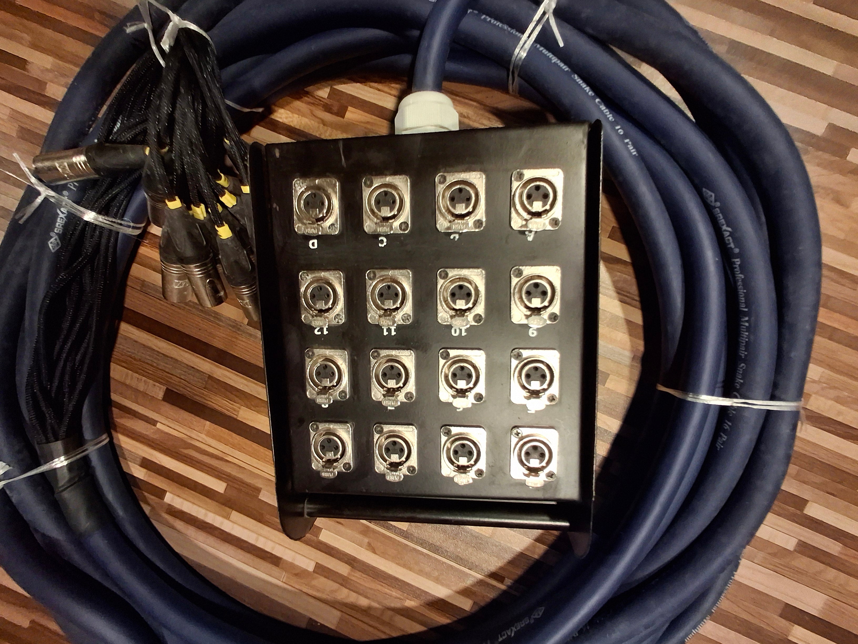 Stage Box / Snake Cable  16 Channels Input /  15 Meters Excellent Quality Tested..