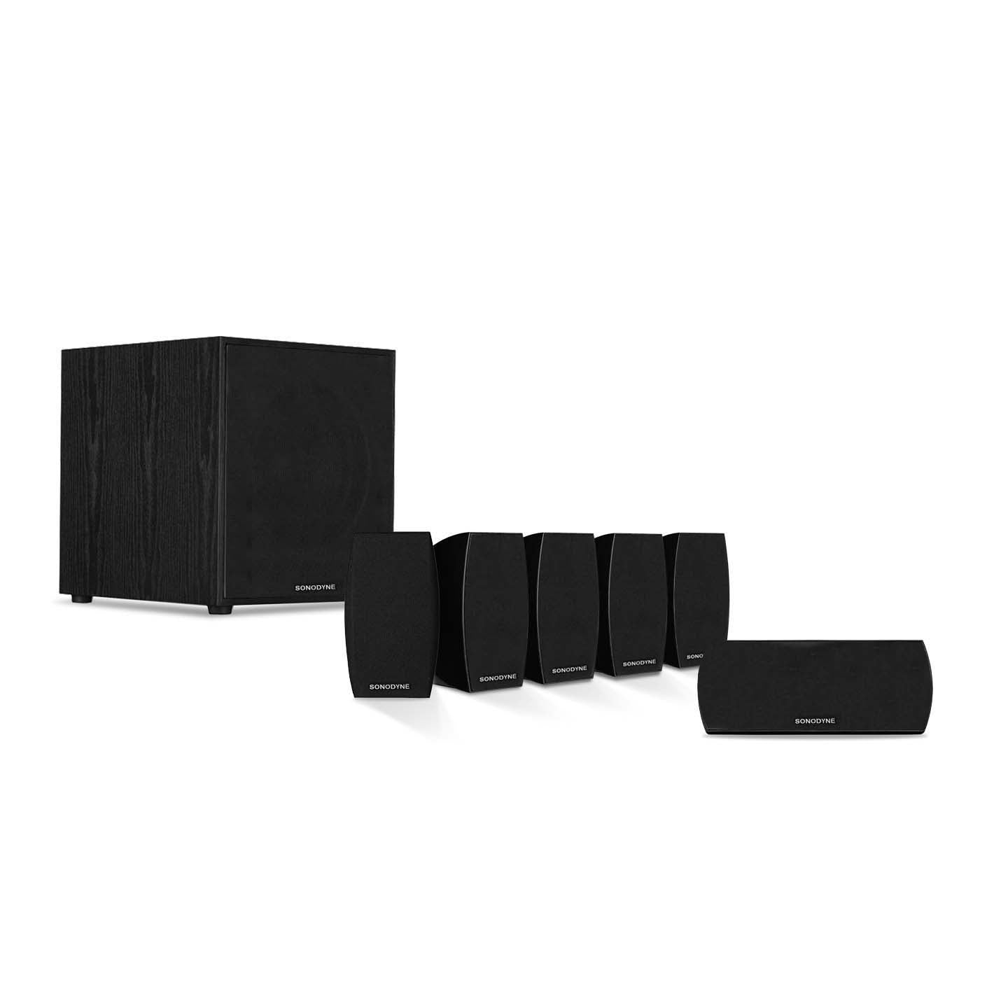 Sonodyne Micro HTS 1 Compact 5.1 Home Theatre Speaker System with Powered 8” Subwoofer - Audiomaxx India