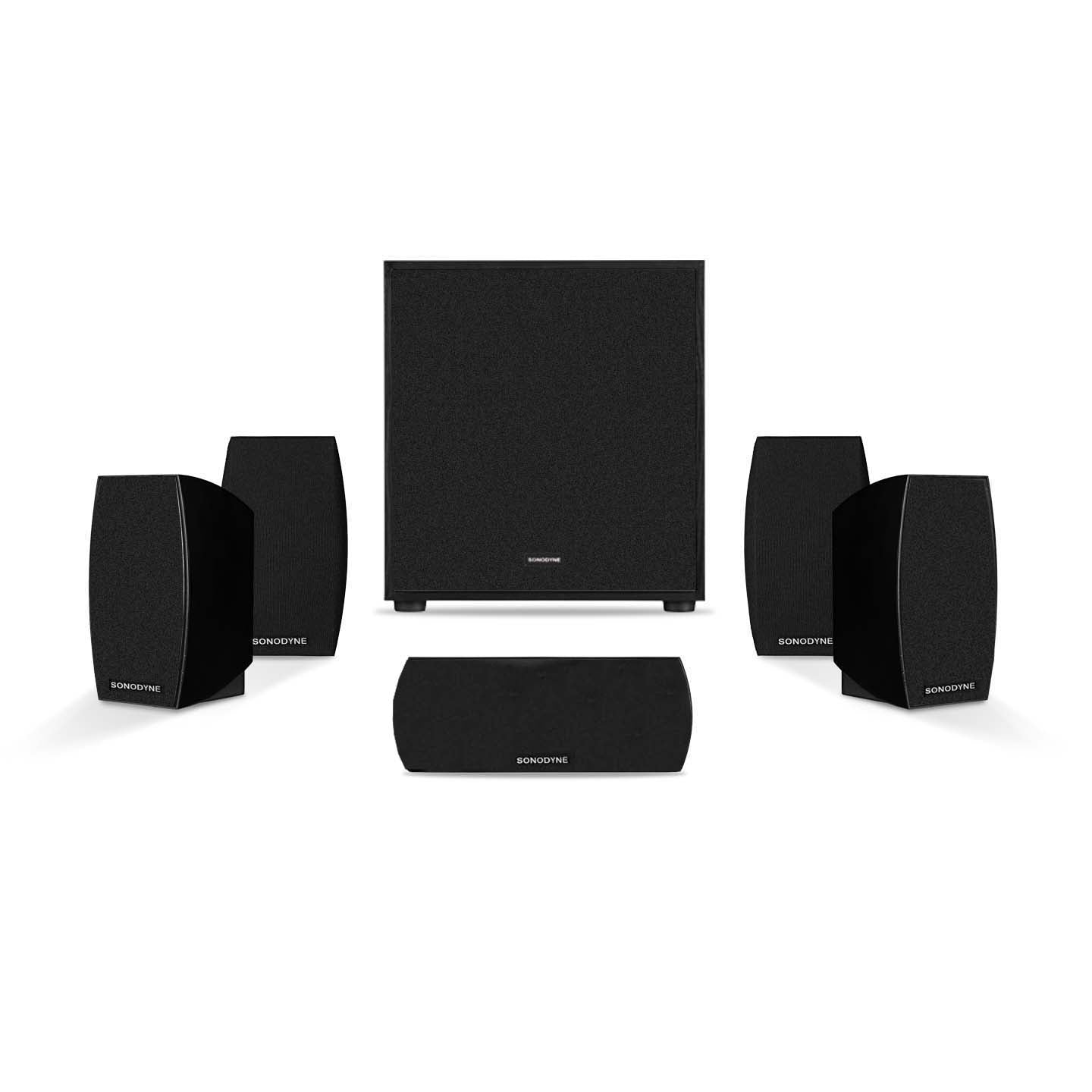 Sonodyne Micro HTS 1 Compact 5.1 Home Theatre Speaker System with Powered 8” Subwoofer - Audiomaxx India