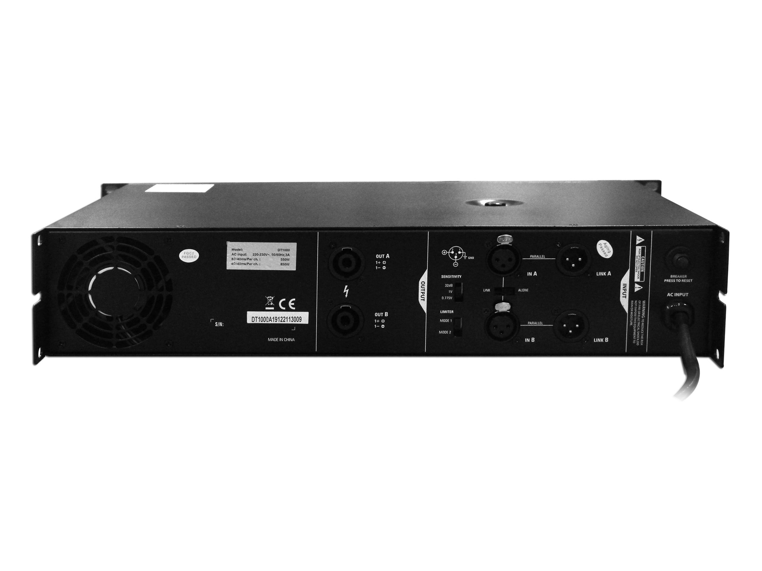 Beta3  DT1000 Professional Power Amplifier | 550w x 2 @ 8Ω | 850w x 2 @ 4Ω - 3 Year Warranty