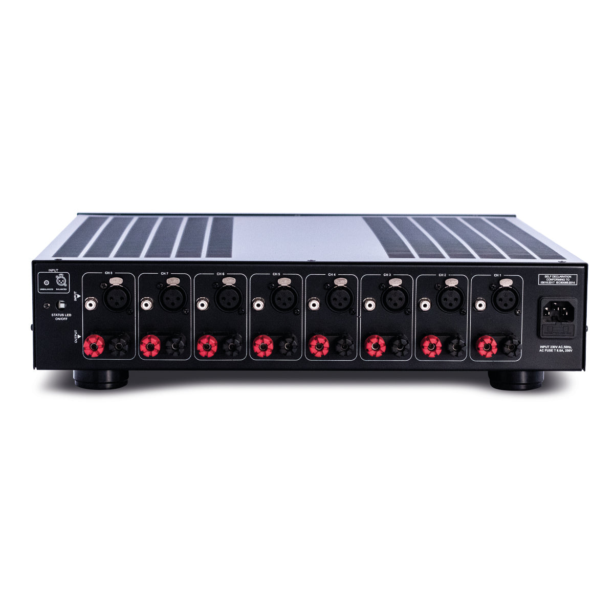 Sonodyne DE 4380 8-Channel Class-D Power Amplifier with 800W Total Output and Active PFC Power Supply - Audiomaxx India