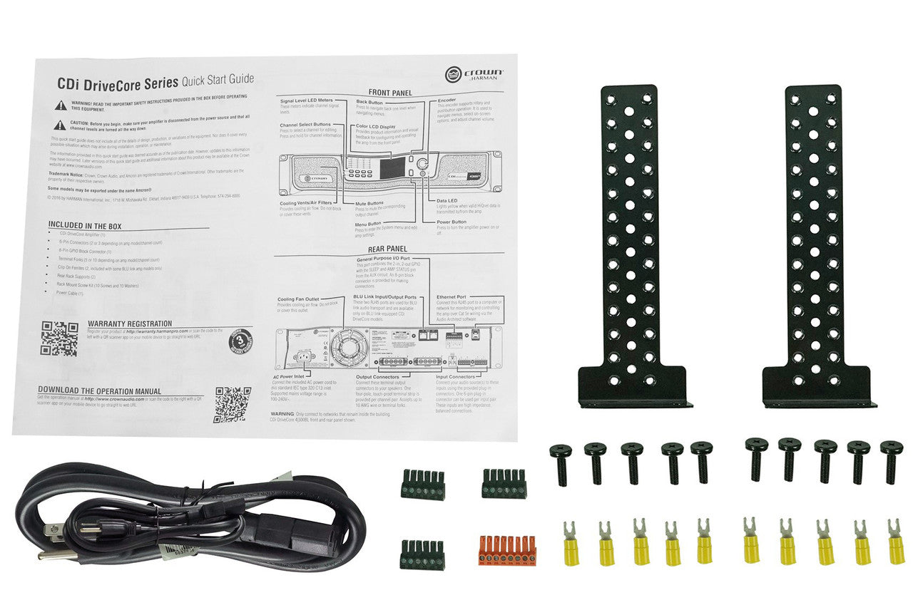 Crown CDi4x300W 70V Commercial/Restaurant Power Amplifier - Each