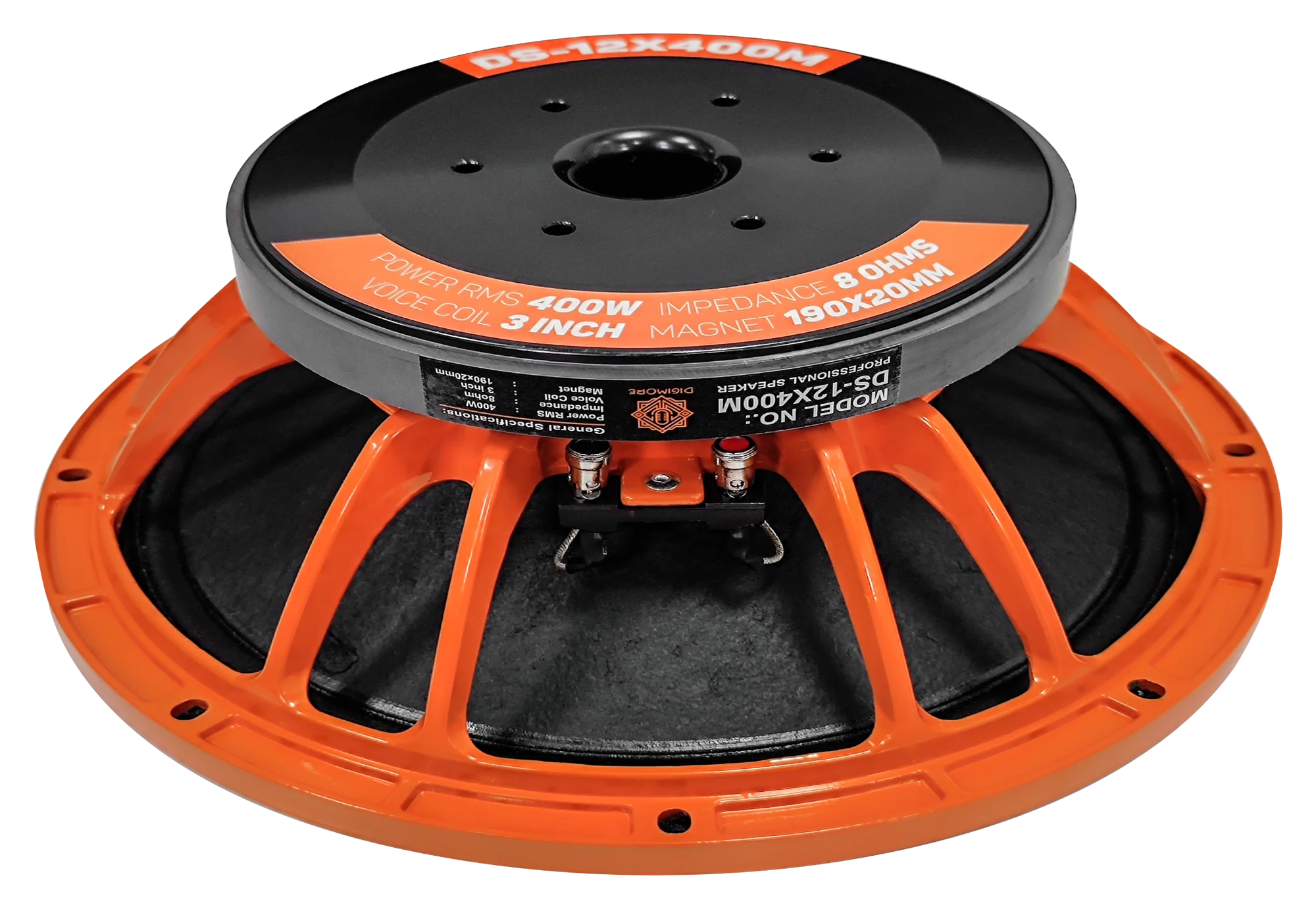 Digimore DS-12X400M 400W 12-Inch Mid Bass Speaker with 3-Inch Voice Coil for Clear and Punchy Audio Performance