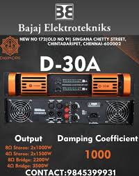 Digimore D-30A 4200W 2-Ch Class-H Adv Technology Perfect for PA systems, Live Events