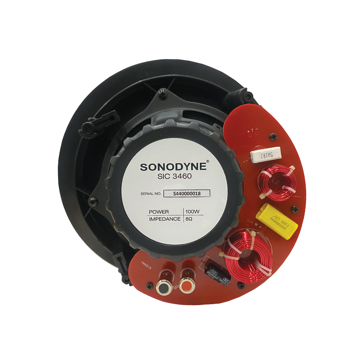 Sonodyne SIC 3460 2-Way Angled In-Ceiling Speaker with 6” Coaxial Driver and Magnetic Grille - Audiomaxx India