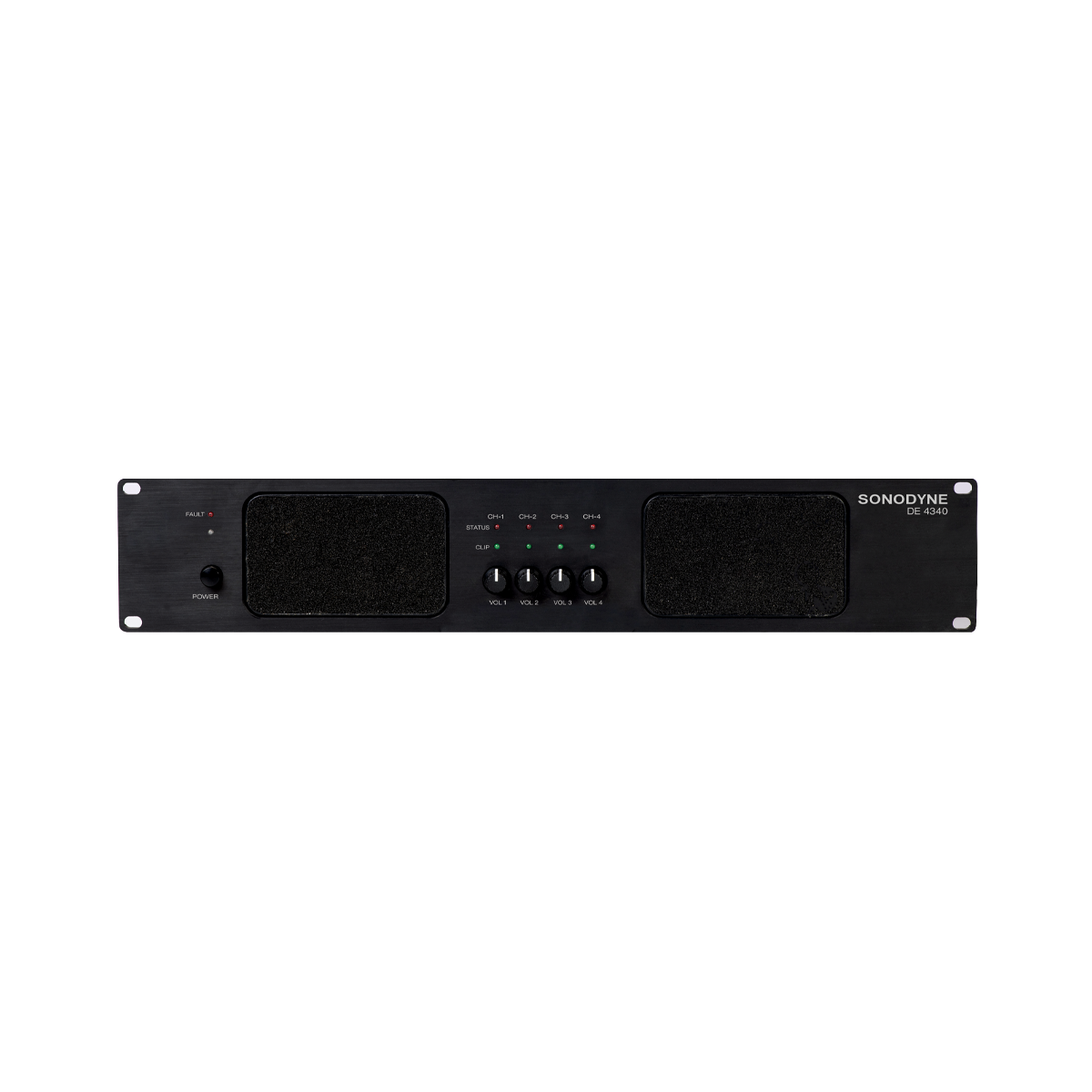 Sonodyne DE 4340 4-Channel Class-D Power Amplifier with 200W RMS per Channel and Active PFC Power Supply