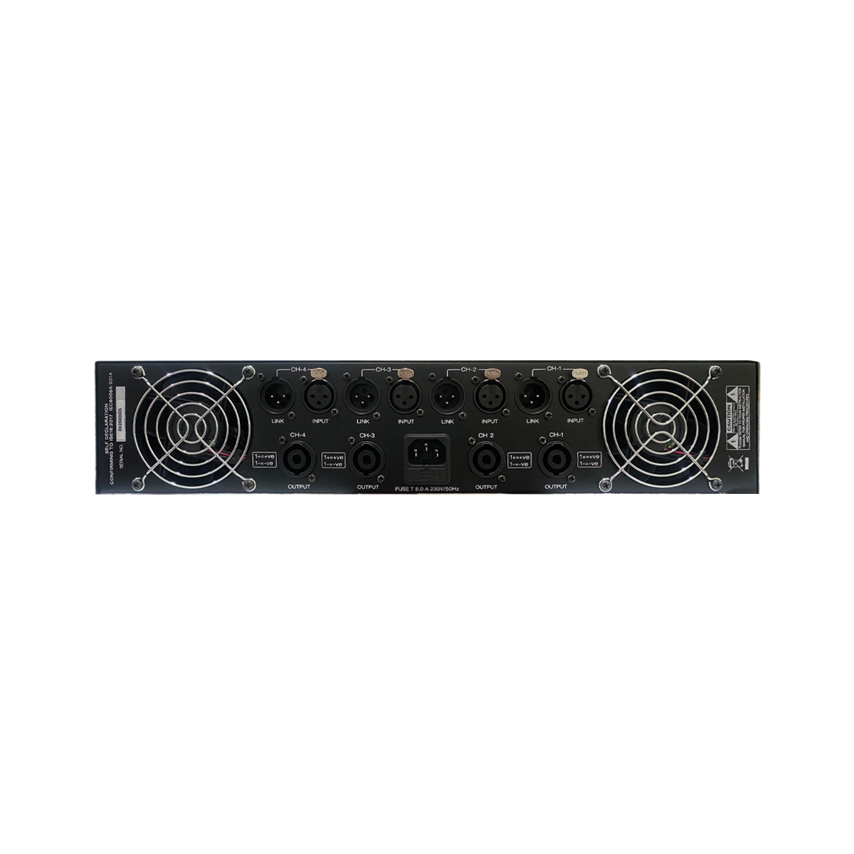 Sonodyne DE 4340 4-Channel Class-D Power Amplifier with 200W RMS per Channel and Active PFC Power Supply - Audiomaxx India