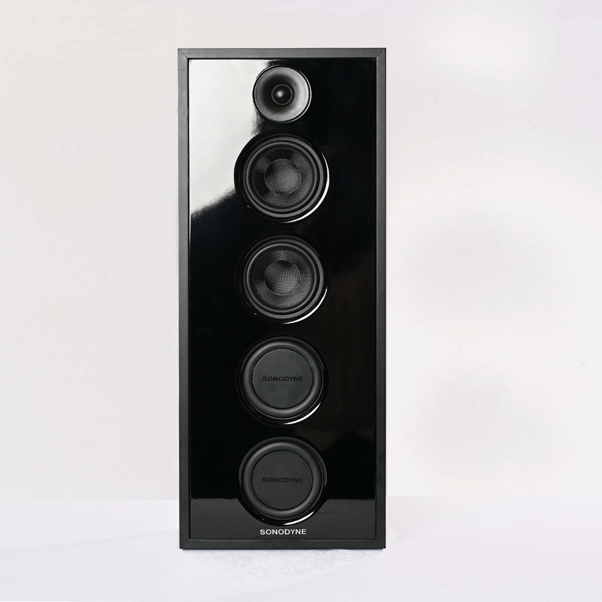 Sonodyne IWO 911 On-Wall / In-Wall 2-Way Installation Speaker with Dual 5” Woofers & Passive Radiators, High-Output Slim Tower Design - Audiomaxx India