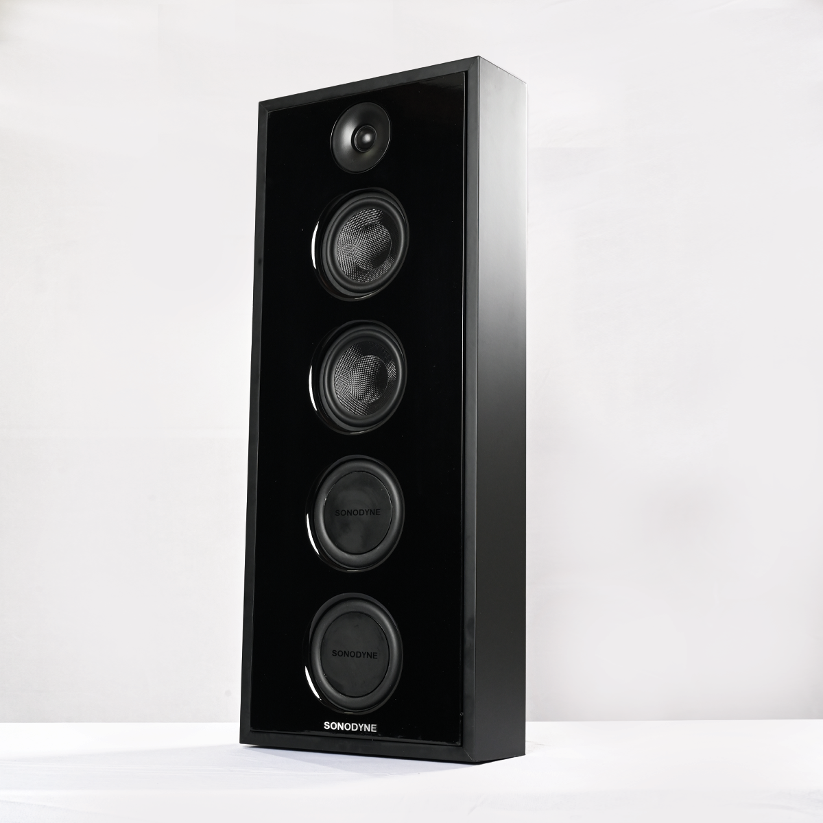 Sonodyne IWO 911 On-Wall / In-Wall 2-Way Installation Speaker with Dual 5” Woofers & Passive Radiators, High-Output Slim Tower Design - Audiomaxx India