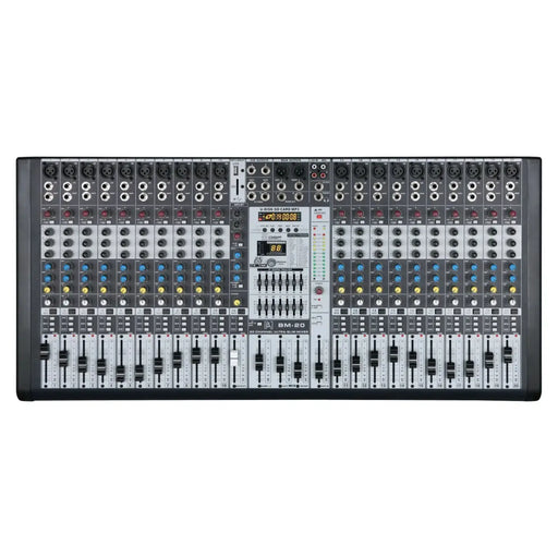 Beta3 BM20 20 Channel Professional Mixer with 20 Mic Input, 2 Stereo Input, 4 Band Channel EQ - Each