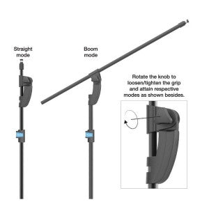 Mic Stand MT11 Tripod Type With Collapsible Base & Telescopic Boom Capacity 7 Kgs - Pair