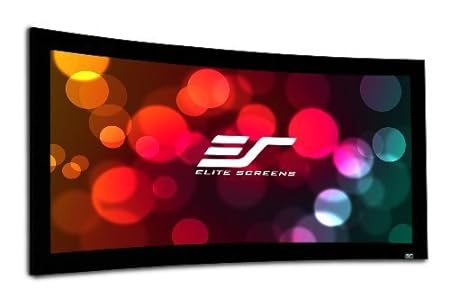 Elite  CURVE106WH1 Lunette Series, 106-inch 16:9, Curved Fixed Frame Projection Screen - Each