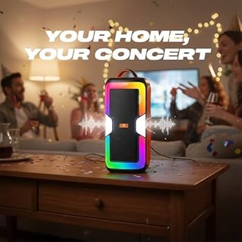 Digimore D-1342 Partybox 80W Portable Bluetooth Speaker with Wireless Microphone - Audiomaxx India