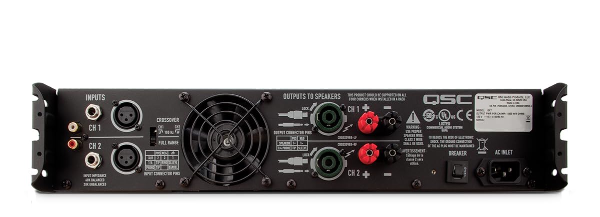 QSC GX5 2 Channels Amplifier 500W/ch at 8Ω, 700W/ch at 4Ω