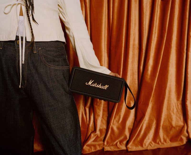 Marshall Middleton Portable Bluetooth Speaker with 20+ Hours of Portable Playtime, 360° Sound, Dust & Waterproof (IP67)