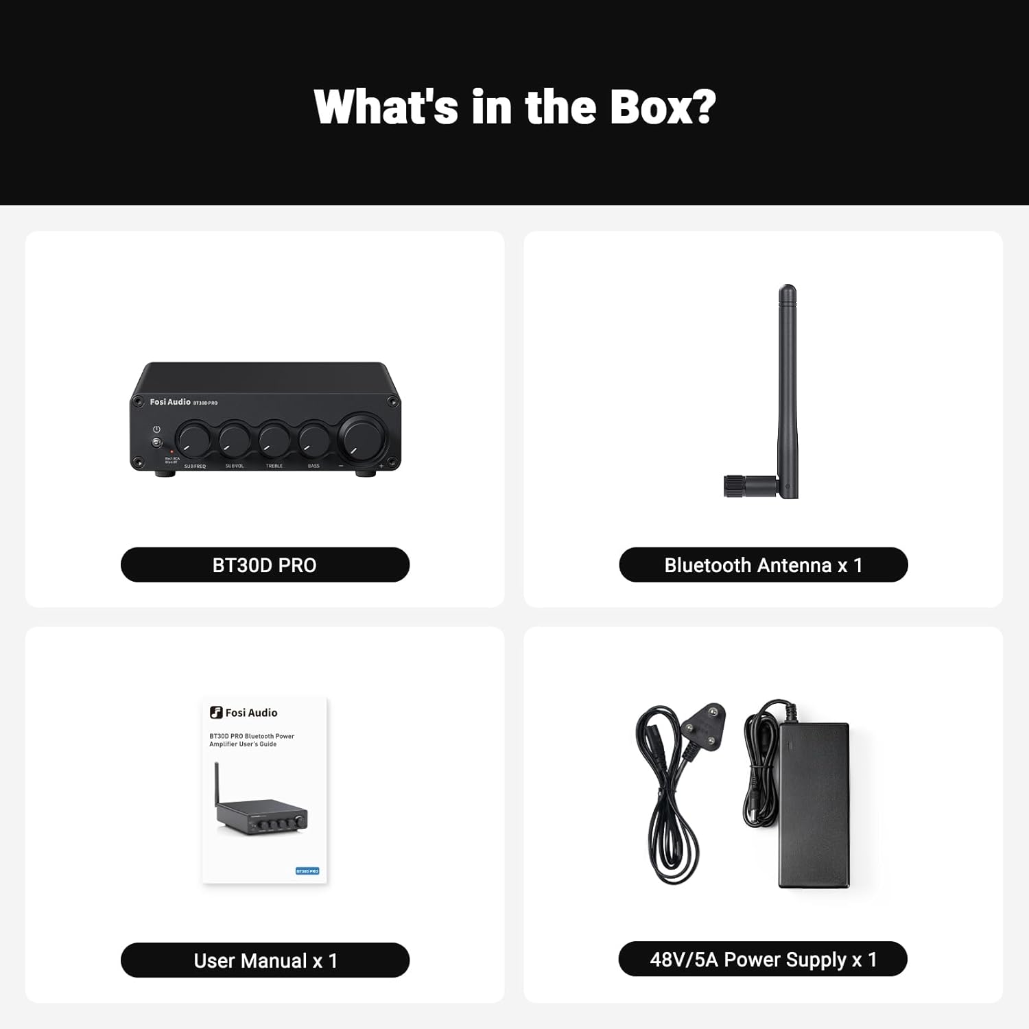 Fosi Audio BT30D Pro Bluetooth 5.0 2.1 Channel Class-D Amplifier with