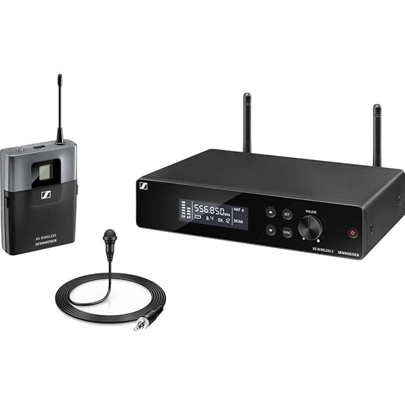 Sennheiser XSW 2-ME2-A Wireless 2 Lavalier Omni-directional Microphone System For Public Speakers,Presenters,Auditoriums,Stage plays