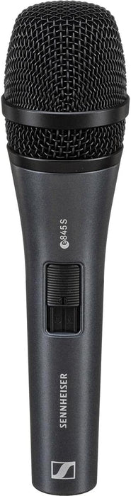Sennheiser E845-S Supercardioid Dynamic Vocal Microphone with On/Off Switch - Each