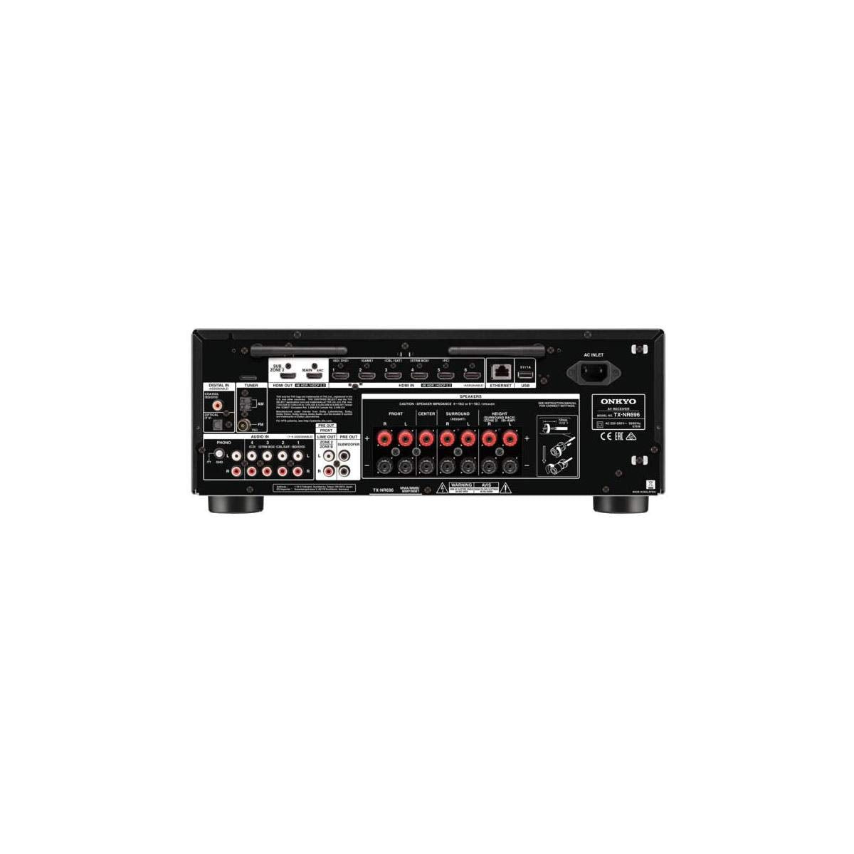 Onkyo TX NR 696 AVR Home Theater Receiver.