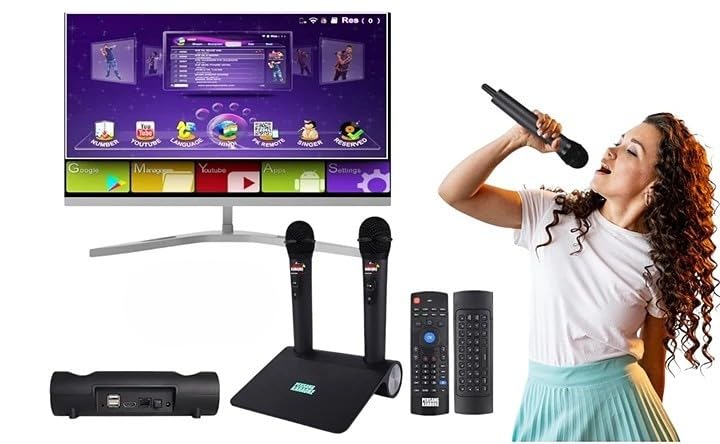 Persang Symphony+ Android Karaoke System HDMI 1080 With Preloaded Songs And 2 Wirelss Mics