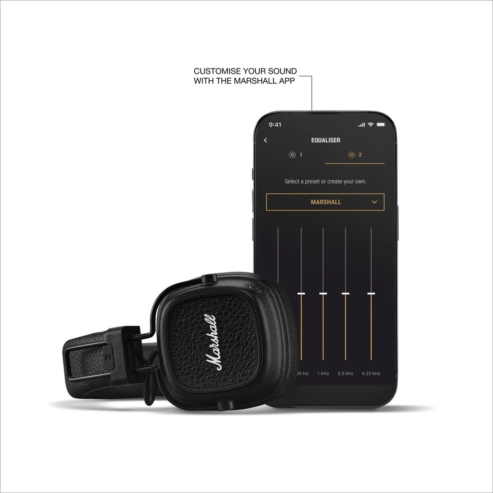 Marshall Major V Wireless On-Ear Headphones with 100+ Hours of Playtime