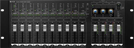 TOA M-864D 22IN = 8 Mono & 7 Stereo > 4 Mono 1 stero Out, FBS, GUI. Digital Stereo Mixer  - Each