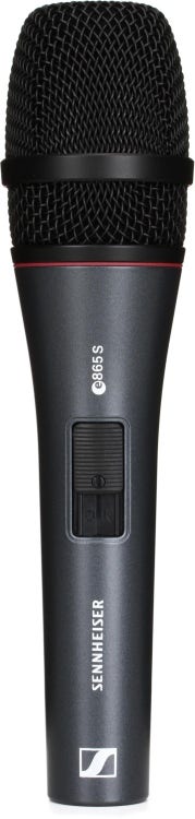Sennheiser E865- S  Supercardioid Condenser Handheld Vocal Microphone with On/Off Switch - Each