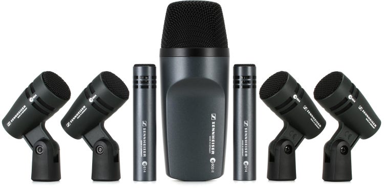 Sennheiser E600 Drum Microphone Kit Complete Drum Miking Solution - Set