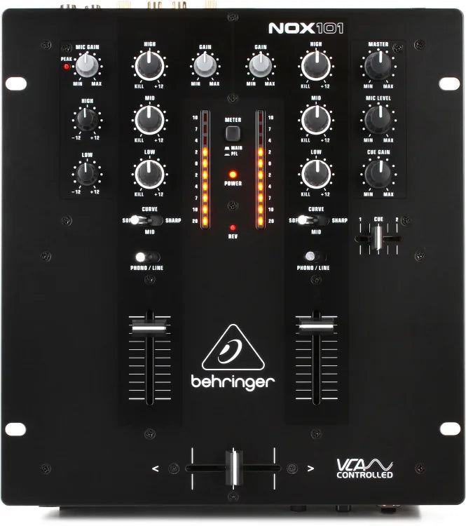 Behringer NOX101 Premium 2-Channel DJ Mixer with Full VCA-Control and Ultraglide Crossfader - Each