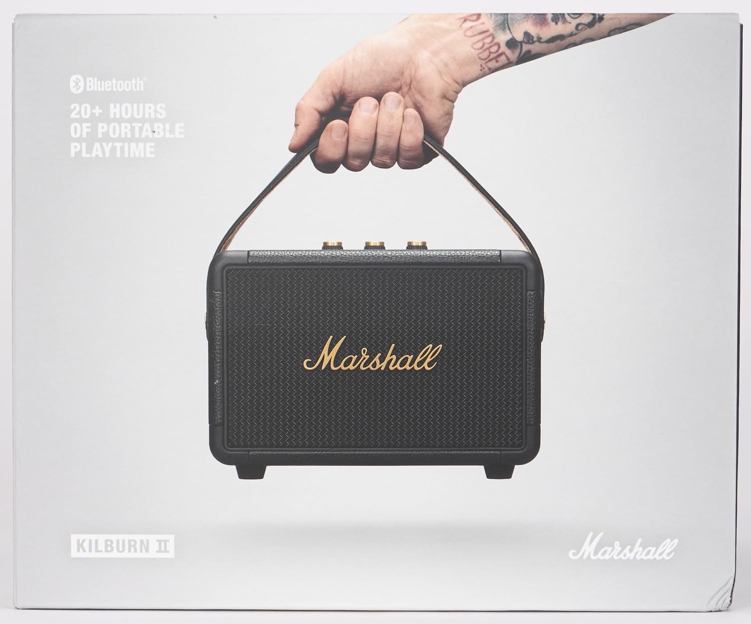 Marshall Kilburn II 36W Portable Bluetooth Speaker with 20+ Hours ,Water-resistant Design (IPX2)