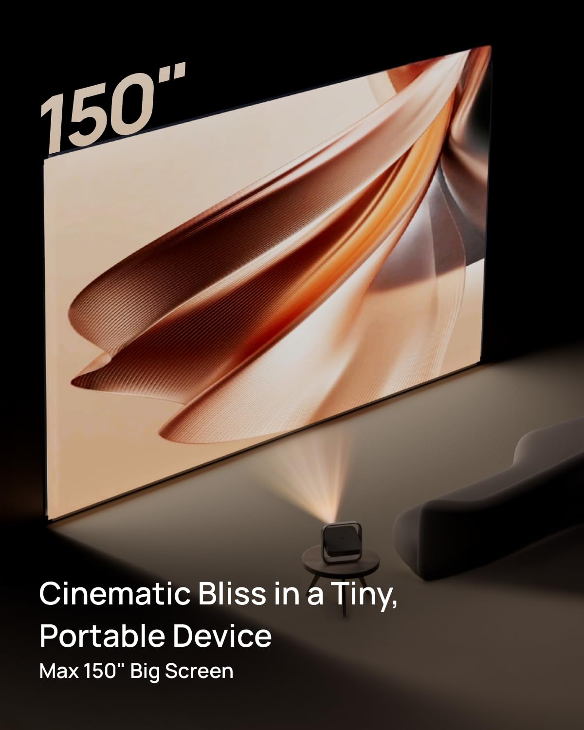XGIMI Elfin Flip Portable DLP Projector, 1080P FHD Resolution, 400 ISO Lumens, Licensed Netflix - Audiomaxx India