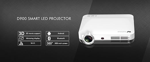 WOWOTO T9S Premium High-Performance Smart Portable Projector with Android OS, High Brightness, Dual-Band Wi-Fi & 1080p/4K Support