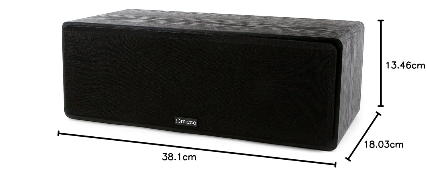 Micca MB42-C Center Speaker For Home Theater, 100w Passive, 2-Way
