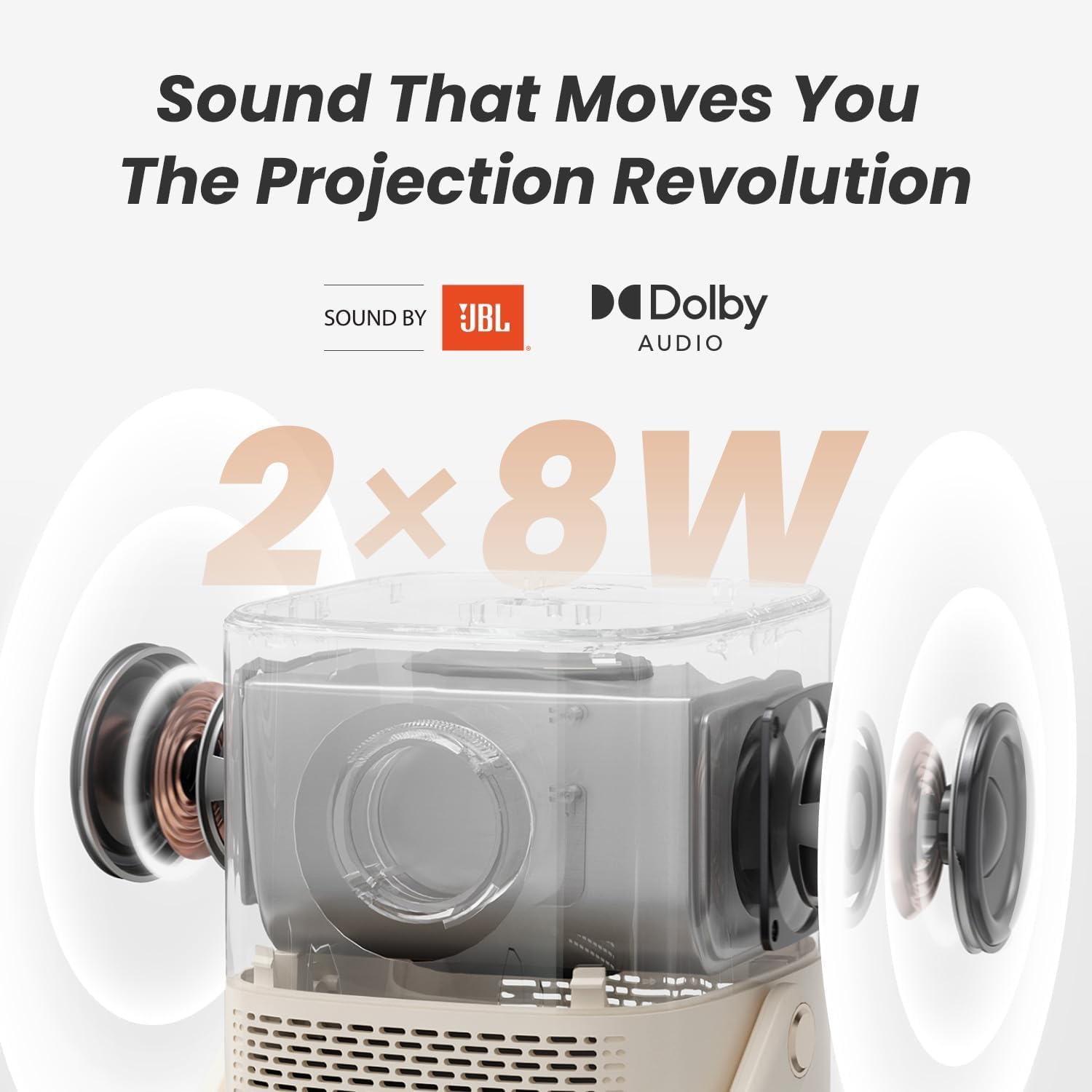 Yaber T2 Plus Outdoor Projector with WiFi 6 and Bluetooth, Full HD 1080P Smart Movie Portable Projector for Indoor and Outdoor - Audiomaxx India