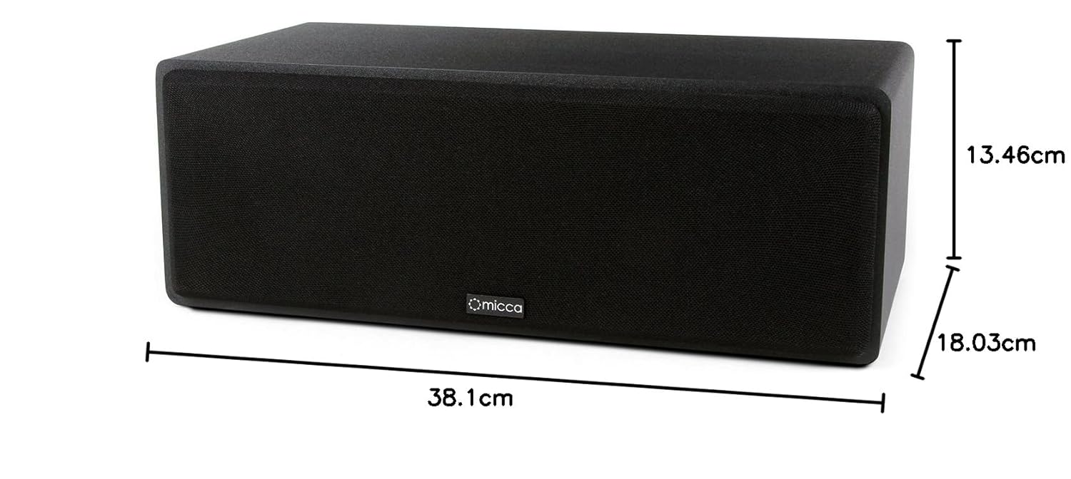 Micca MB42X-C Advanced Center Speaker For Home Theater, 100w Passive, 2-Way