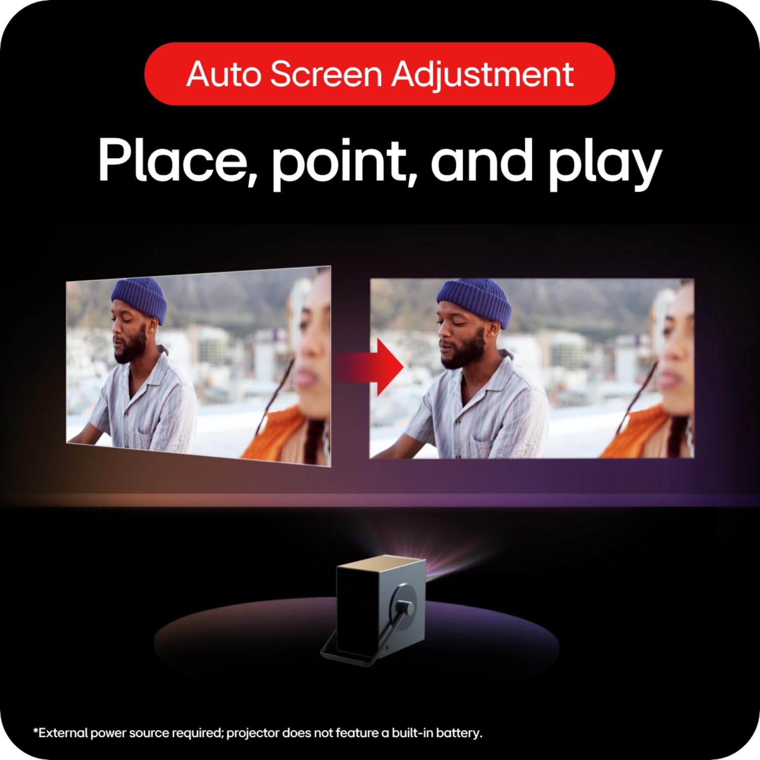 LG CineBeam HU710PB  4K UHD Smart Portable Laser Projector