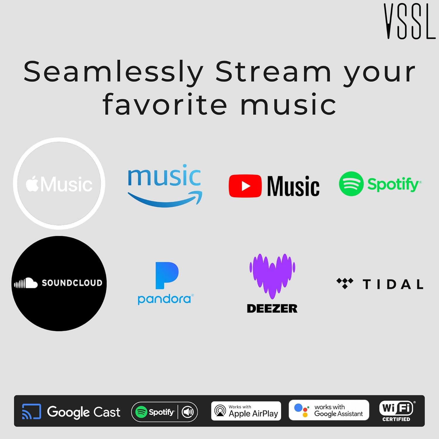 VSSL A.6X 12-Channel, 6 Zone, Audio Streaming Amplifier, AirPlay 2, Chromecast, Amazon Alexa, Spotify Connect, Bluetooth