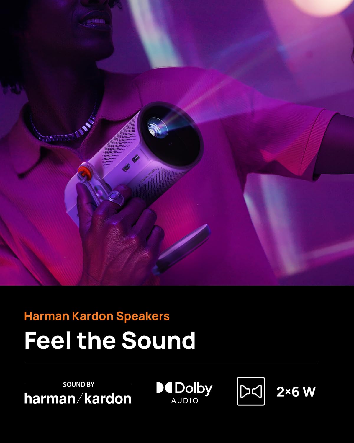 XGIMI MoGo 4 Laser  New Launch 2025 Portable Projector, 1080P FHD Resolution, Google TV & Netflix, 4K Support