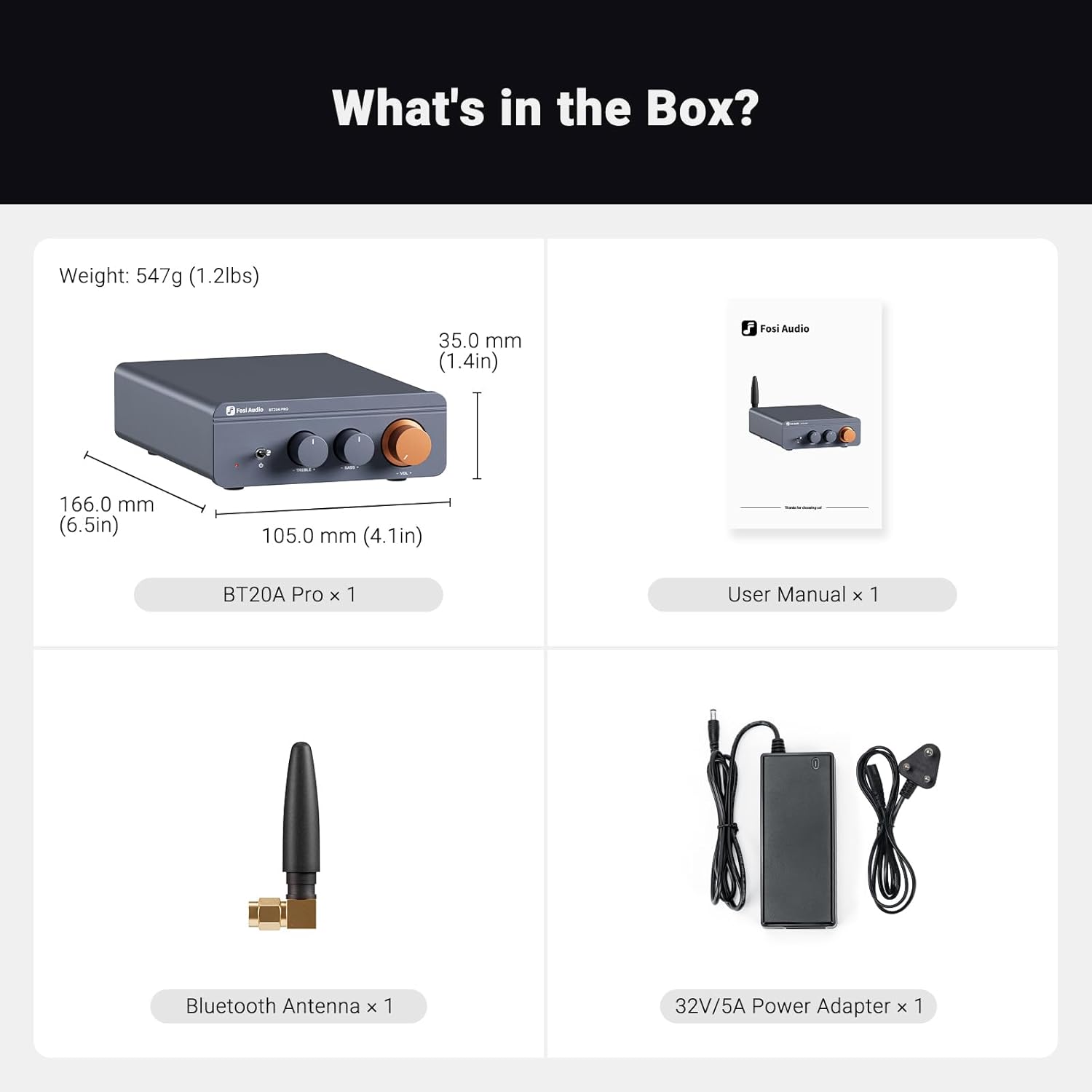 Fosi Audio BT20A Pro Bluetooth Class-D Stereo Amplifier with TPA3255 Chip, 300W × 2 Output, Pre-Out, and Audiophile-Grade Performance - Audiomaxx India