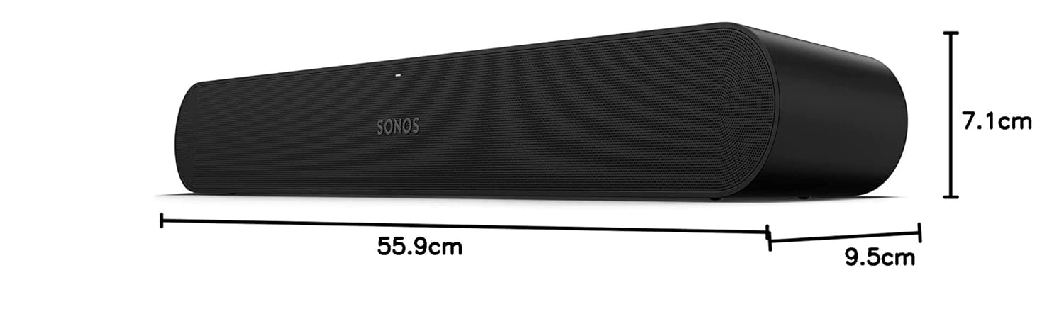 Sonos Ray – Powerful Compact Soundbar for TV & Music - Each
