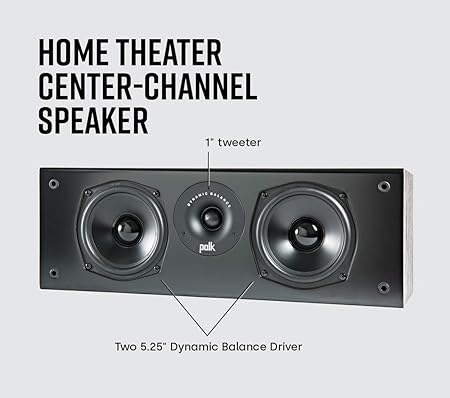 Polk Audio T30 100 Watt Center Speaker - Each