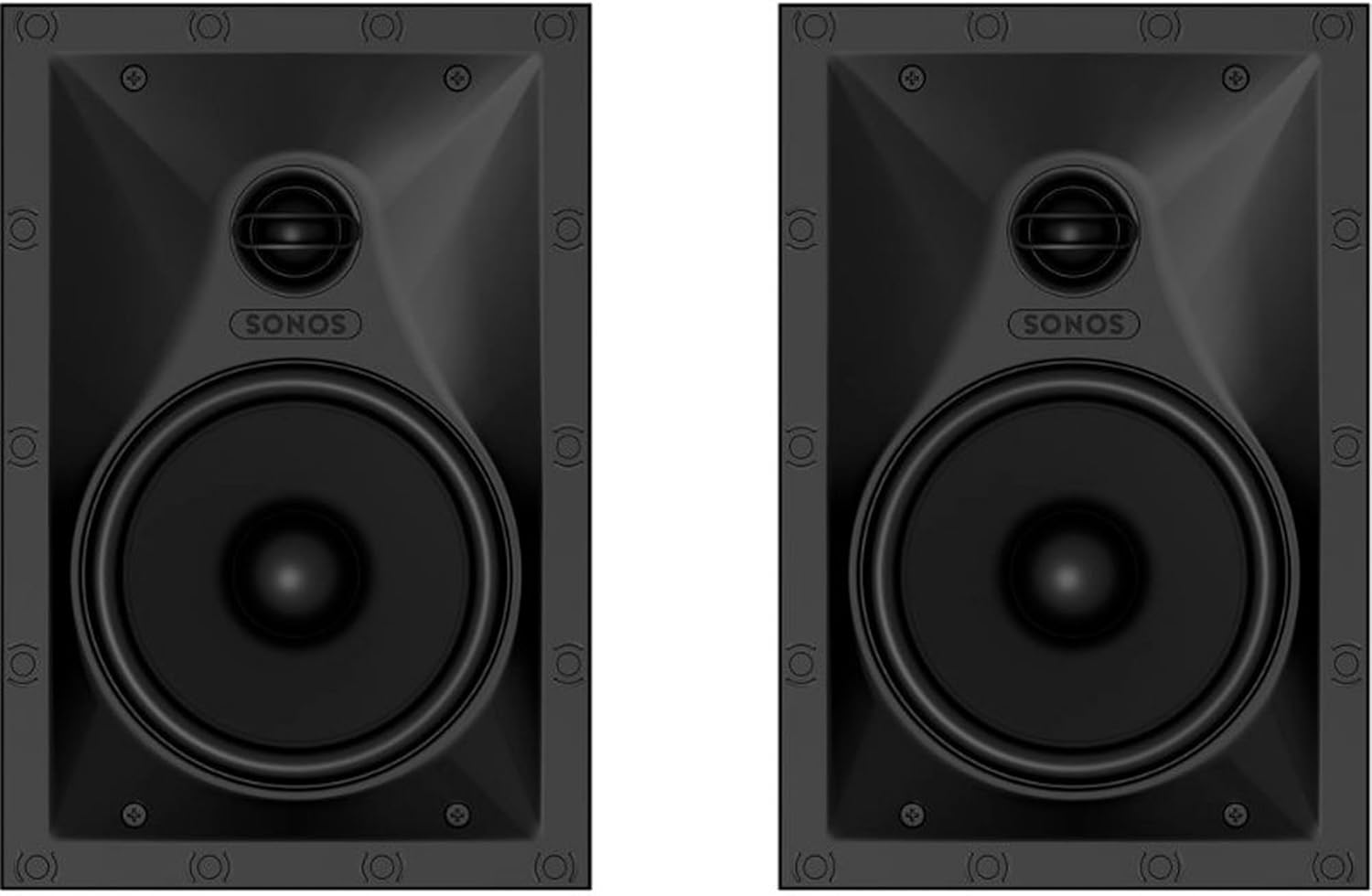 Sonos In-Wall Speakers Discreet, High-Fidelity Built-In Audio- Pair