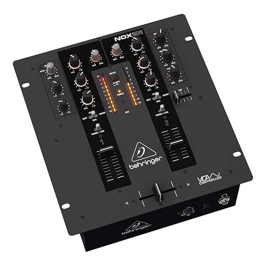 Behringer NOX101 Premium 2-Channel DJ Mixer with Full VCA-Control and Ultraglide Crossfader - Each