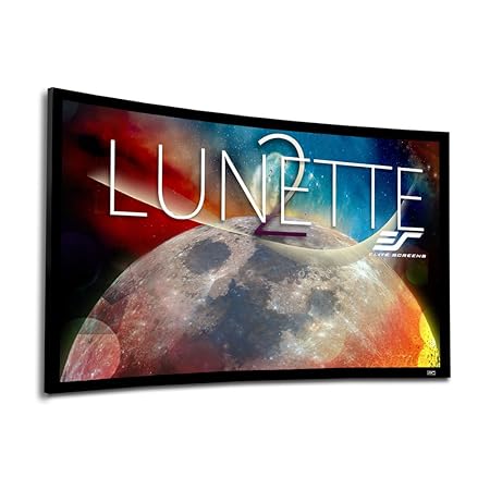 Elite CURVE100WH1 Lunette Series, 100Inch 16:9, Curved Fixed Frame Home Theater Projection Screen