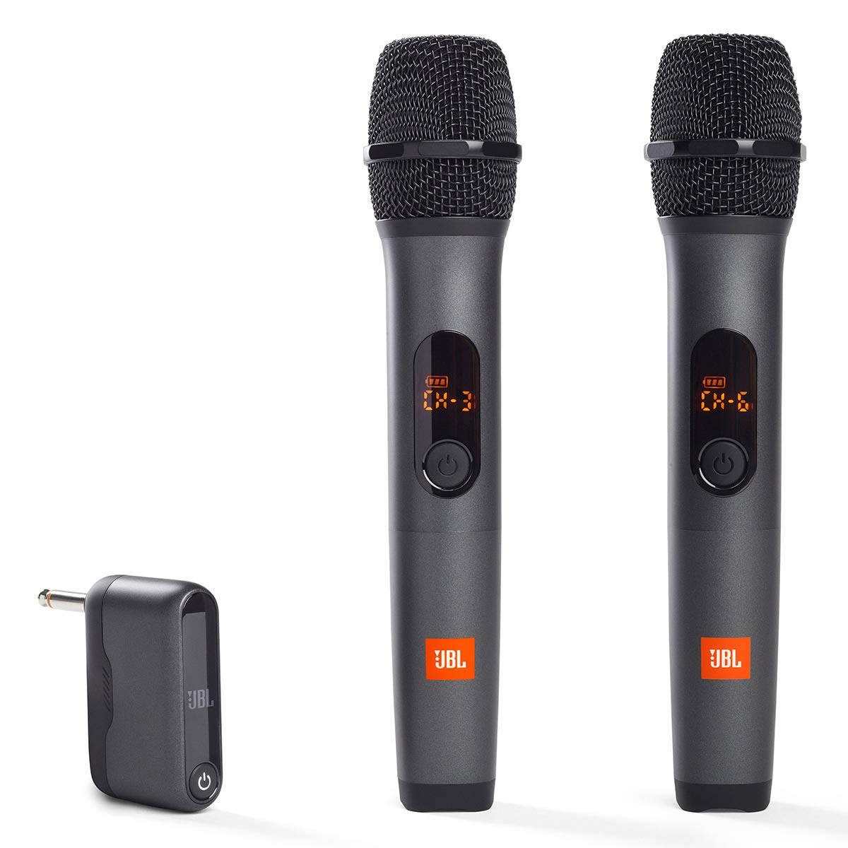 JBL Partybox Wireless Dual Microphone With Receiver Dongle Set - Black