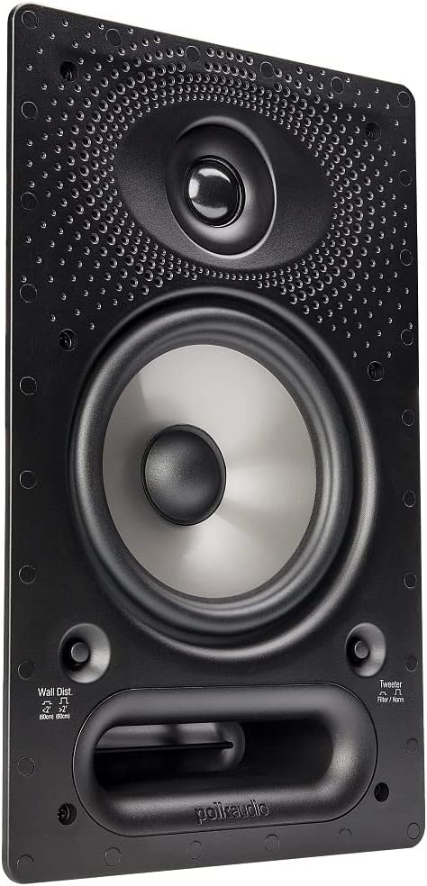 Polk Audio VS 65-RT in-Wall Speaker 6.5" Driver The Vanishing Series with Premium Sound - Each