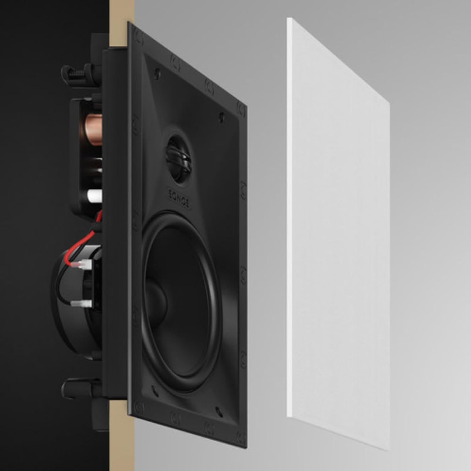 Sonos In-Wall Speakers Discreet, High-Fidelity Built-In Audio- Pair