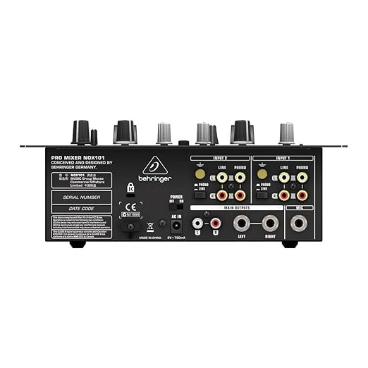 Behringer NOX101 Premium 2-Channel DJ Mixer with Full VCA-Control and Ultraglide Crossfader - Each