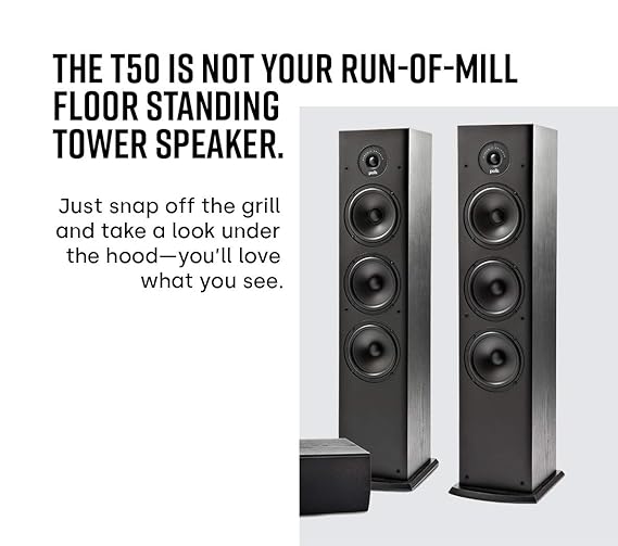 Polk Audio T50 2-Way Floor Standing Speaker - Pair